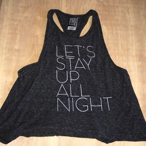 “lets stay up all night” tank